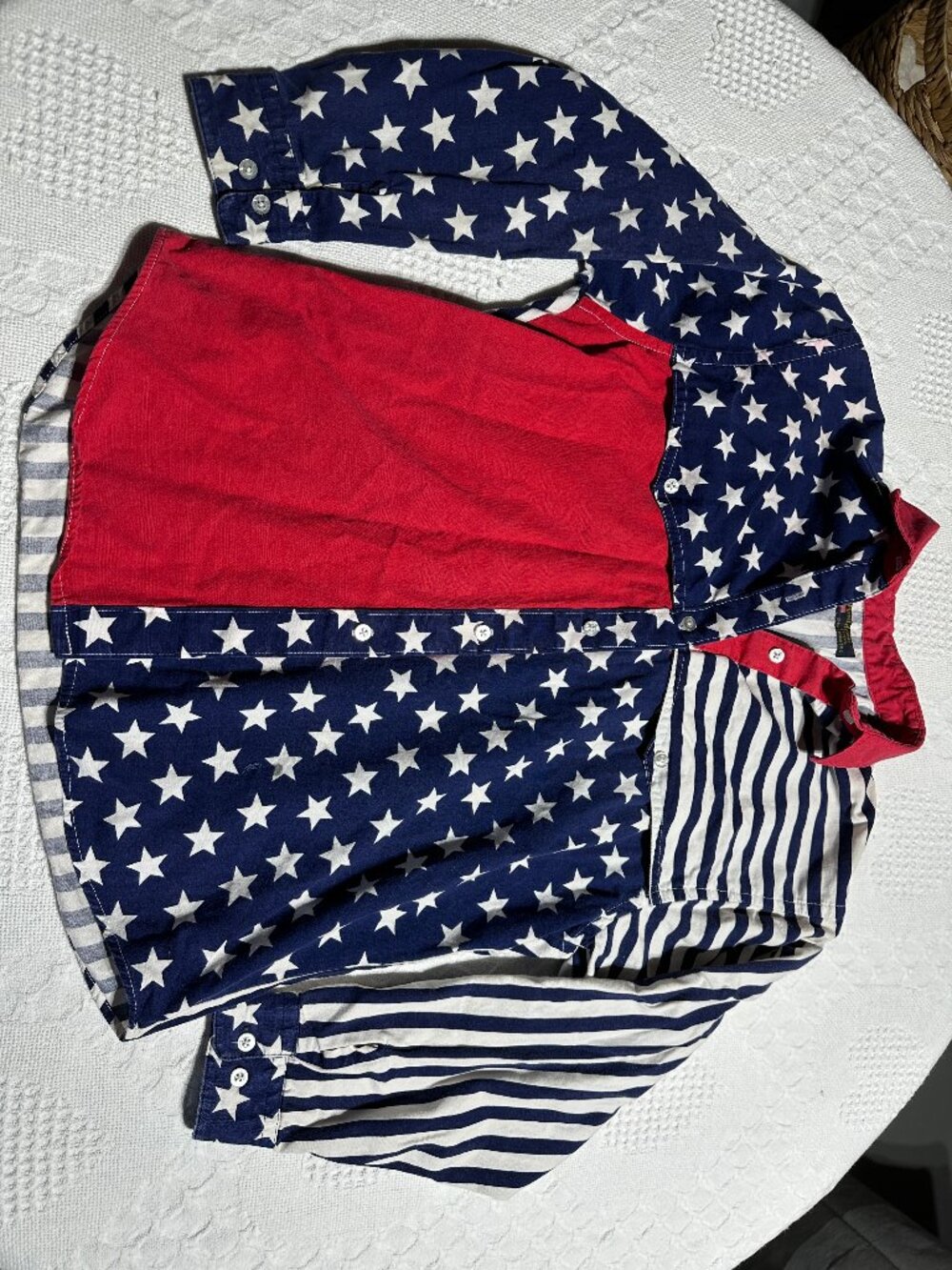 Vintage Ruddock Bros USA Stars Stripes Western Shirt Americana